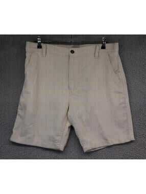 Men Shorts Sz 34 Cotton Blend Linen Burnside Surf Beach Boho